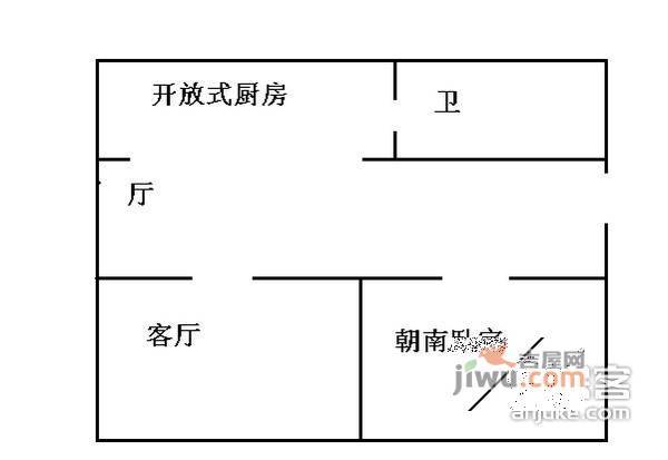 金利花园3室2厅1卫户型图