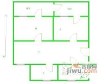 金门路小区2室1厅1卫88㎡户型图