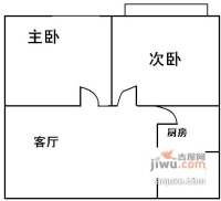 城市经典2室1厅1卫116㎡户型图