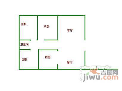 和乐家园3室1厅1卫户型图