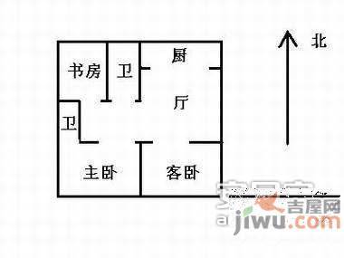 群谊新村一村3室2厅2卫123㎡户型图