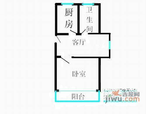 亭南新村1室1厅1卫74㎡户型图