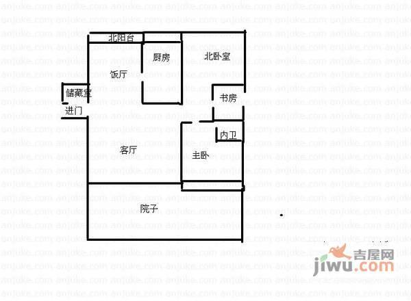 南浩花园3室2厅1卫150㎡户型图