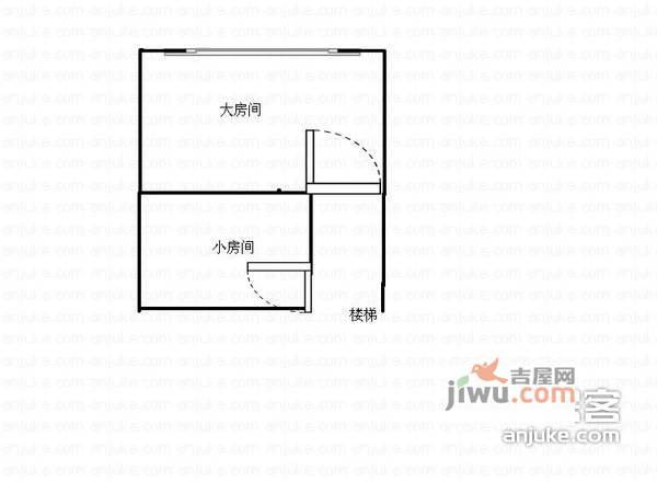 航西新村2室1厅1卫65㎡户型图