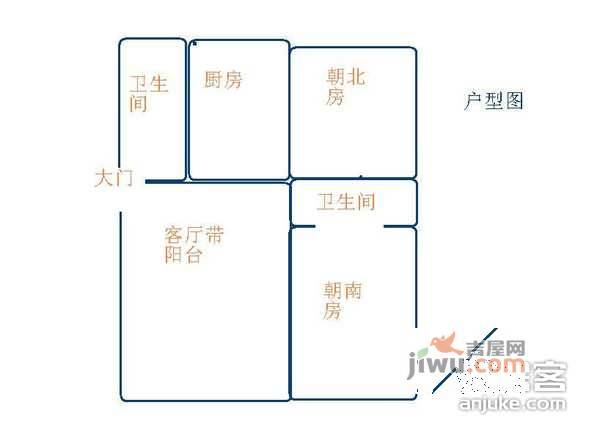 富华苑2室2厅2卫户型图