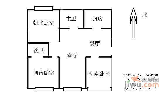 富华苑3室2厅2卫户型图