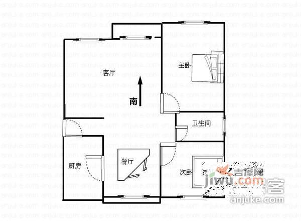 富华苑3室2厅1卫120㎡户型图