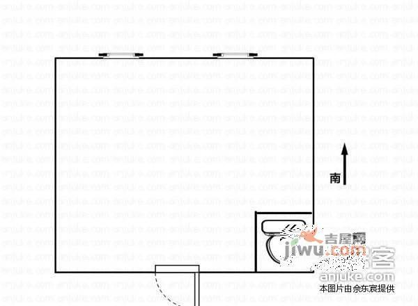 沸腾CBD1室0厅1卫88㎡户型图