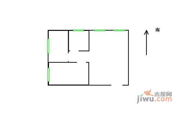 沸腾CBD1室1厅1卫90㎡户型图