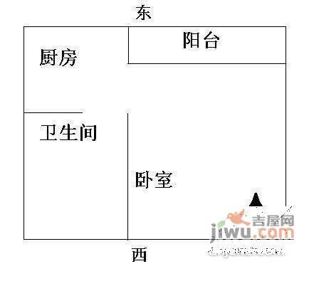 凯悦大厦1室1厅1卫47㎡户型图