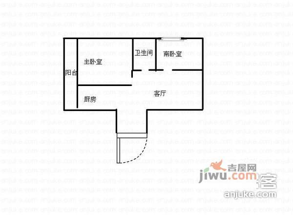 凯悦大厦2室1厅1卫93㎡户型图