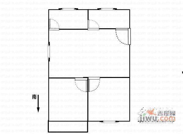 上沙苑小区2室1厅1卫户型图