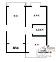 机械新村2室2厅1卫83㎡户型图