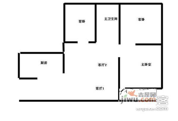 机械新村3室1厅1卫户型图