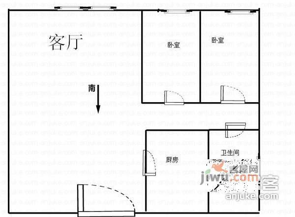 粤海广场3室2厅2卫180㎡户型图