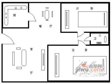 (待售)秀水苑2房户型户型图