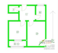 春馨园B区2室1厅1卫78㎡户型图