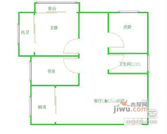 黄天荡新村3室2厅2卫户型图