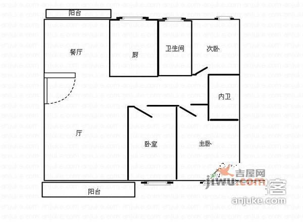 朗琴湾花园3室2厅2卫200㎡户型图