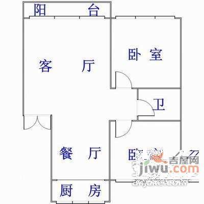 朗琴湾花园2室2厅1卫122㎡户型图