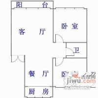 朗琴湾花园2室2厅1卫122㎡户型图