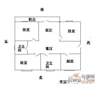 东沁苑3室2厅1卫户型图