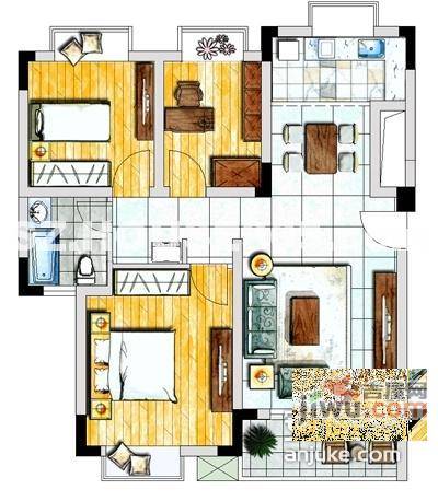 新元二村4室2厅2卫户型图