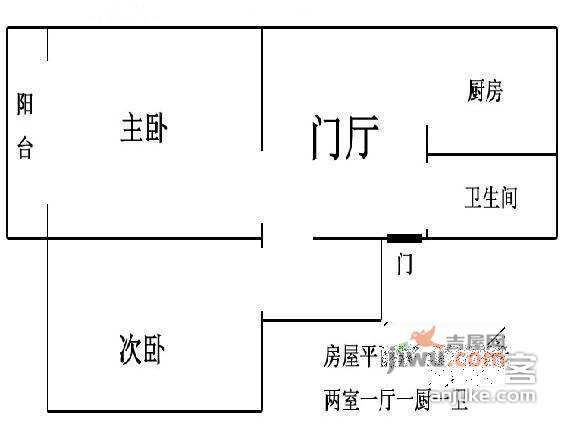 兰园公寓2室1厅1卫69㎡户型图