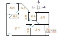 兰园公寓3室2厅2卫160㎡户型图