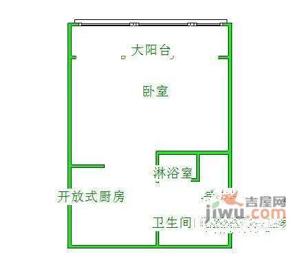 新湘苑1室1厅1卫户型图