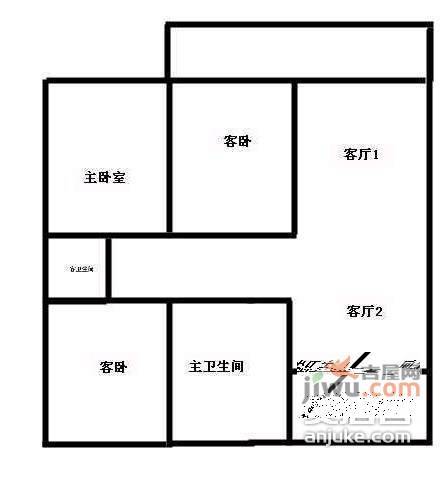 新湘苑3室2厅1卫户型图