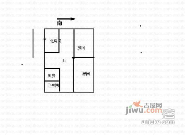 宏葑新村3室1厅1卫户型图