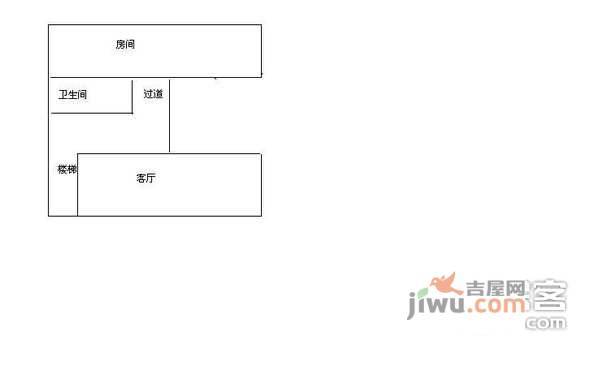 新天翔广场1室2厅1卫74㎡户型图