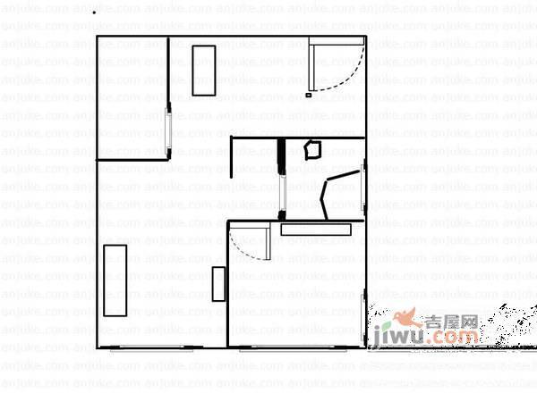 新天翔广场1室2厅1卫74㎡户型图