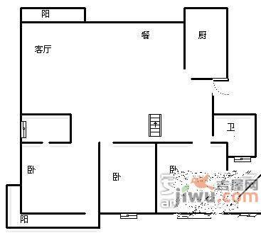 东城明月3室2厅2卫130㎡户型图