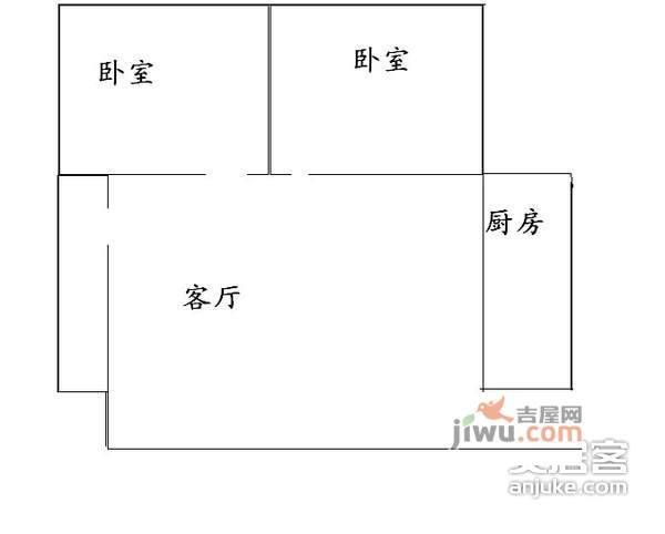 吴中开发区商贸城2室2厅1卫户型图