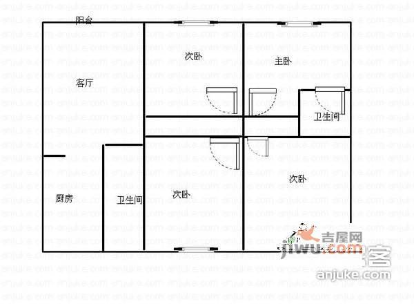 嘉鸿花园4室2厅2卫165㎡户型图