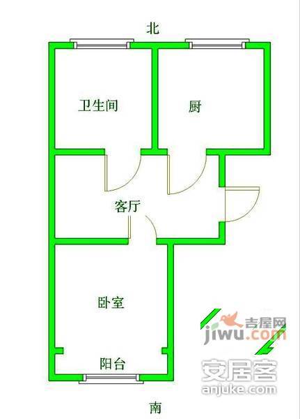 东方锦城1室1厅1卫96㎡户型图