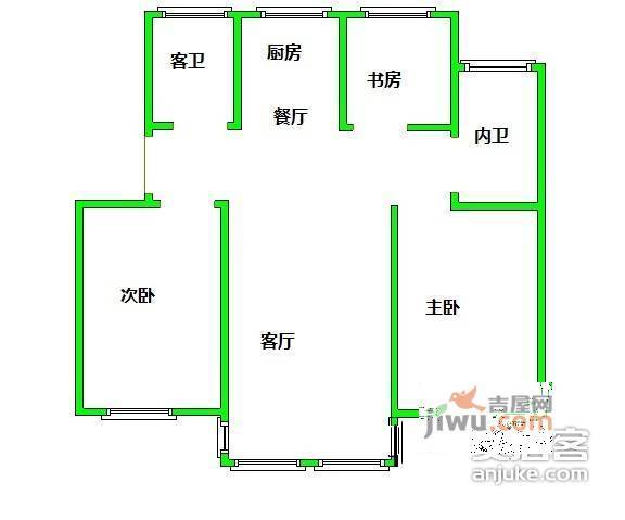 荷韵新村西区3室2厅2卫132㎡户型图