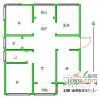 新沧花园2室1厅1卫户型图