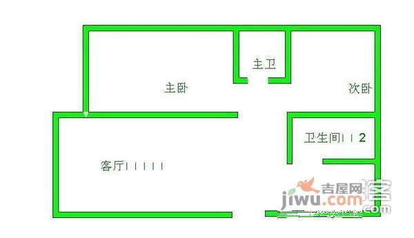 新华苑2室2厅2卫92㎡户型图