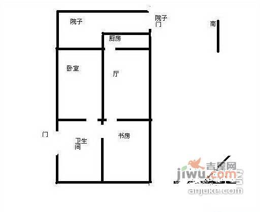 教工之家2室1厅1卫65㎡户型图