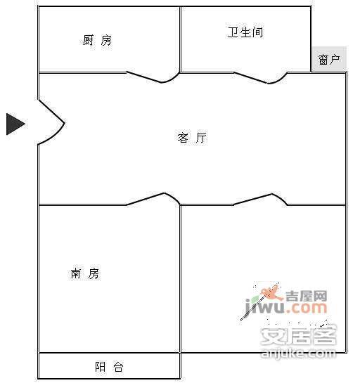 教工之家2室1厅1卫65㎡户型图