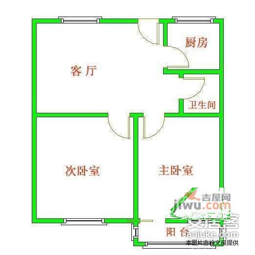 泰元家园2室1厅1卫80㎡户型图