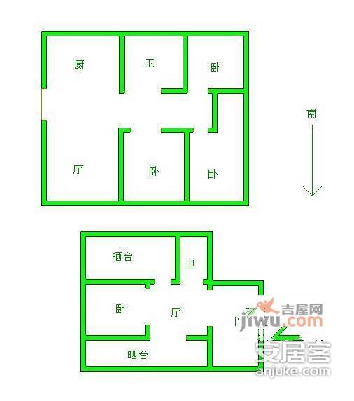 江枫园4室2厅3卫306㎡户型图