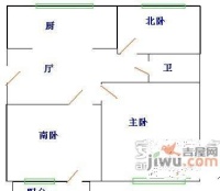 公交一村3室1厅1卫86㎡户型图