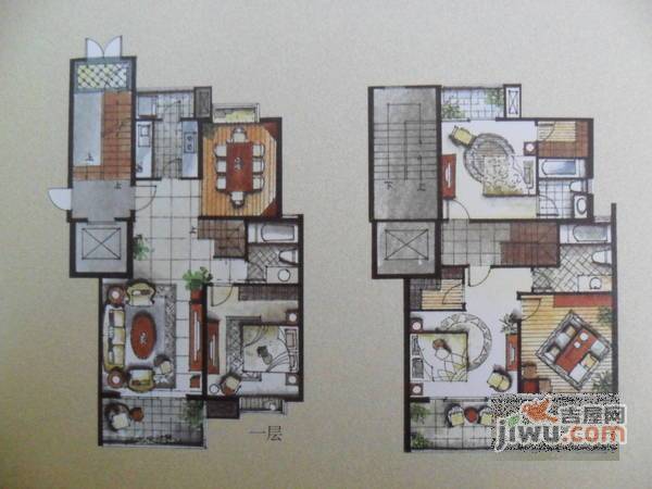 越溪庭院4室3厅3卫308㎡户型图