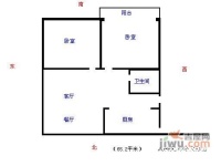 香榭假日山庄2室2厅1卫户型图