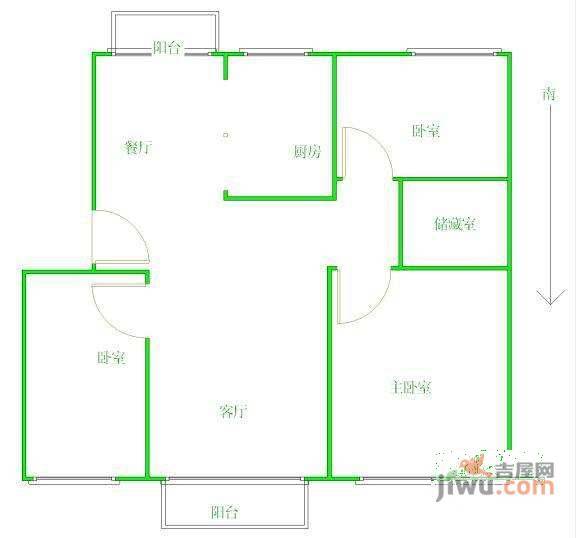 香榭假日山庄4室2厅2卫151㎡户型图