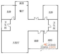 枫舟苑3室2厅1卫93㎡户型图